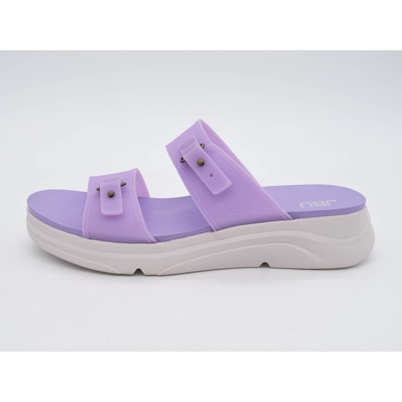 JBU Sandals Womens 9.5 Purple Fenton Platform Waterproof Slides Slip On PVC - Picture 2 of 10